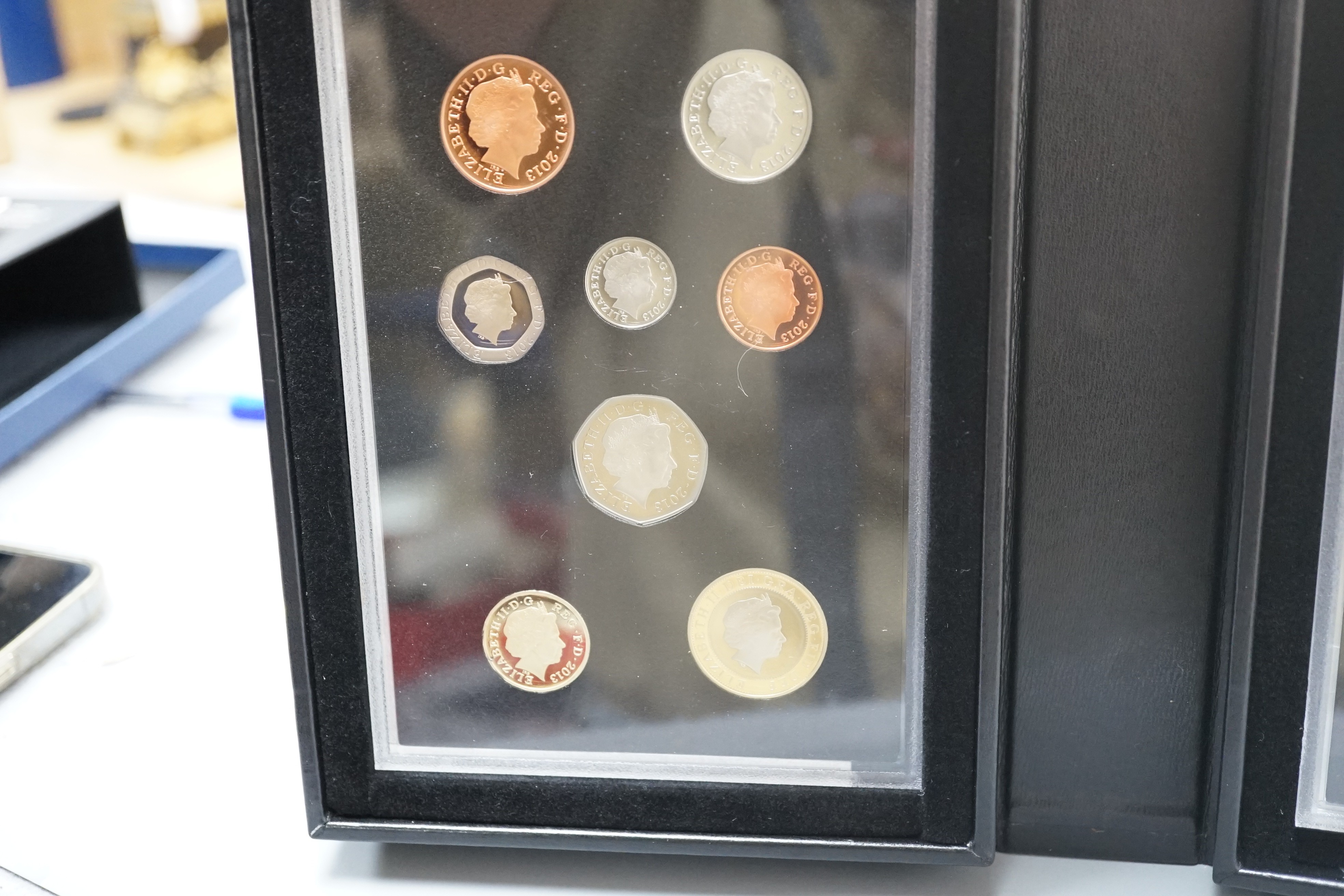 Two cased Royal Mint proof silver coin sets – 2007 Family Silver Collection six coin set and 2013 Collector Edition fifteen coin set